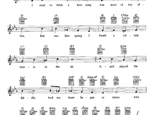 APRIL PLAYED THE FIDDLE Sheet music