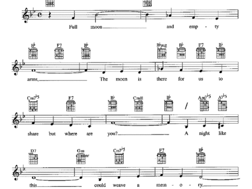 FULL MOON AND EMPTY ARMS Sheet music