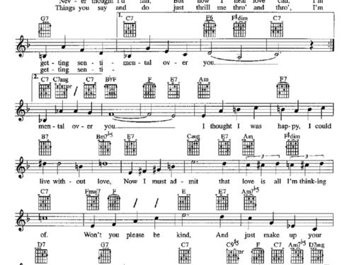 I’M GETTING SENTIMENTAL OVER YOU Sheet music