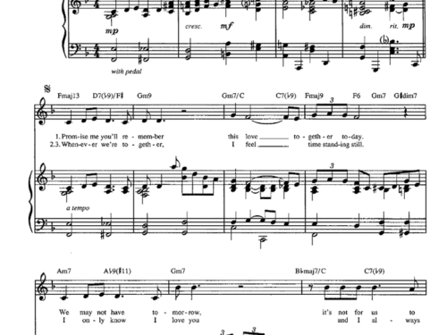 PROMISE ME YOU’LL REMEMBER Piano Sheet music