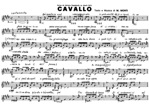Adriano Pappalardo CAVALLO Sheet music