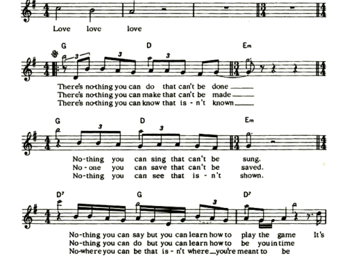 ALL YOU NEED IS LOVE Sheet music