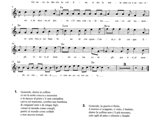 Francesco De Gregori GENERALE Easy Sheet music