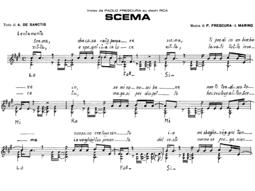 Paolo Frescura SCEMA Sheet music
