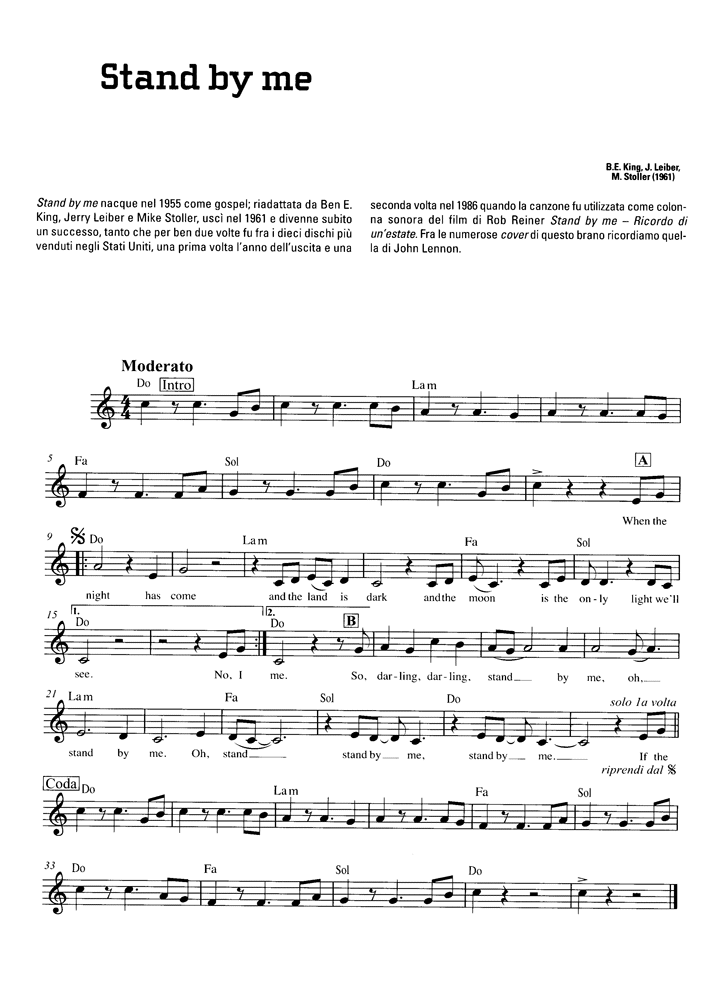 STAND BY ME Easy music | Sheet Music