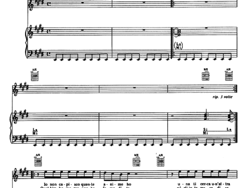 MEZZO ANGOLO DI CIELO Piano Sheet music