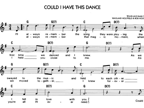 COULD I HAVE THIS DANCE Sheet music