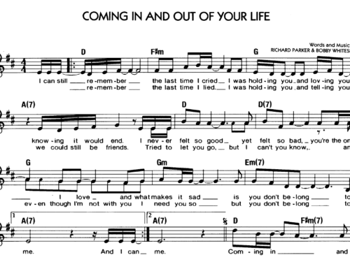 COMIN’IN AND OUT OF YOUR LIFE Sheet music