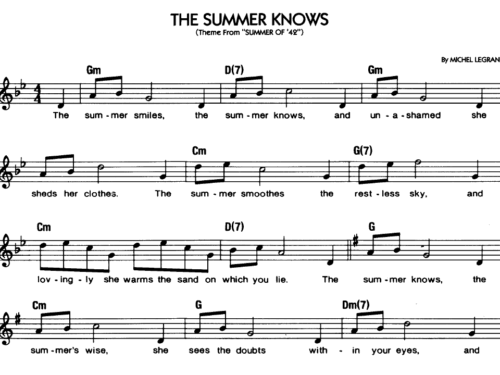 Barbra Streisand THE SUMMER KNOWS Sheet music