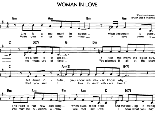 WOMAN IN LOVE Sheet music