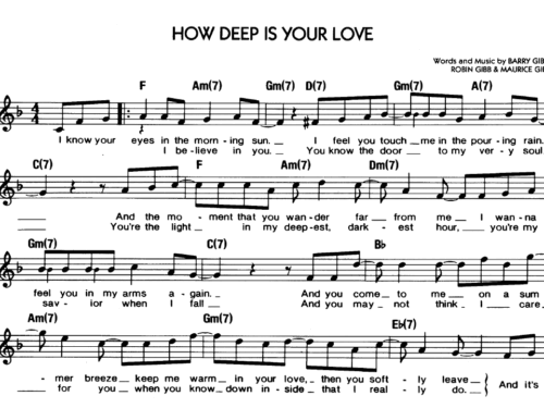 HOW DEEP IS YOUR LOVE Sheet music