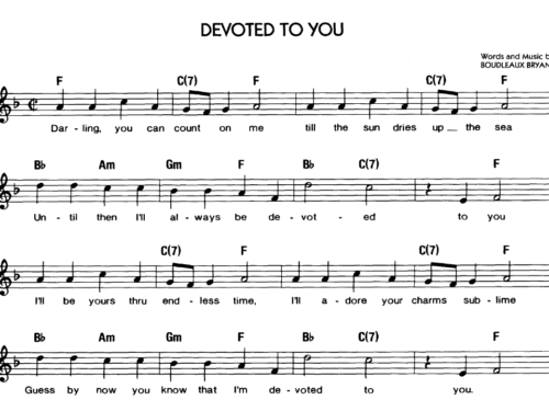 DEVOTED TO YOU Sheet music