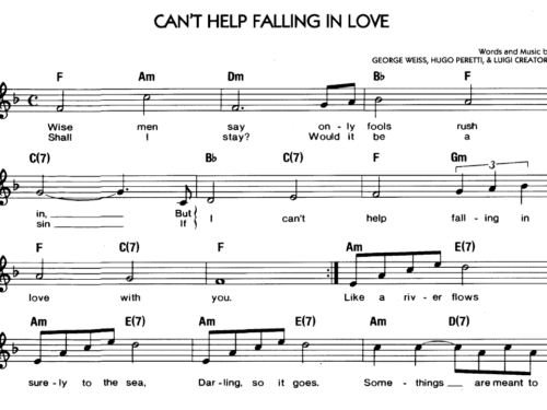 CAN’T HELP FALLING IN LOVE Sheet music