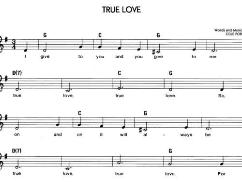 Cole Porter TRUE LOVE Sheet music