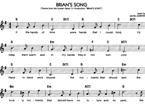 Henry Mancini BRIAN’S SONG  Sheet music