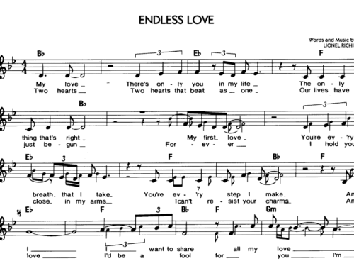Lionel Richie ENDLESS LOVE Sheet music