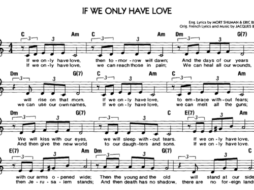 IF WE ONLY HAVE LOVE Sheet music