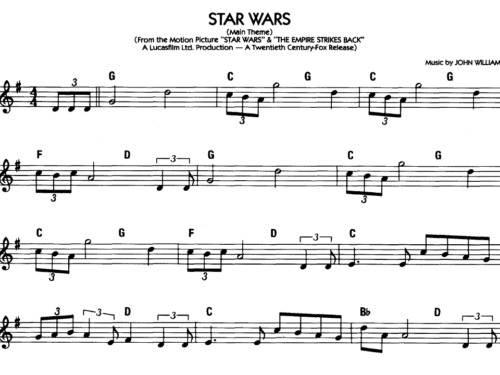 STAR WARS Main Theme Sheet music