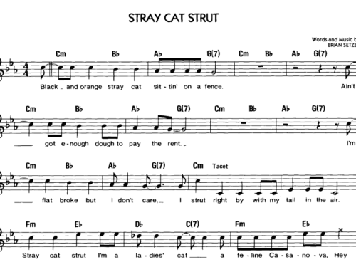 Stray Cats STRAY CAT STRUT Sheet music