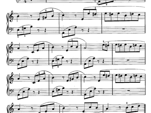 Beethoven FUR ELISE Easy Piano Sheet music