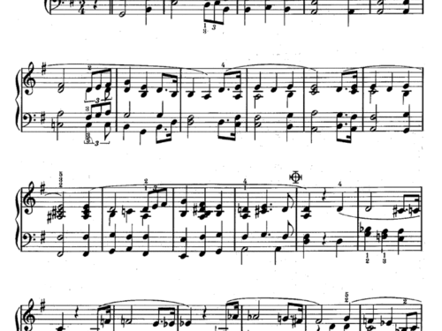 PILGRIMS CHORUS Easy Piano Sheet music