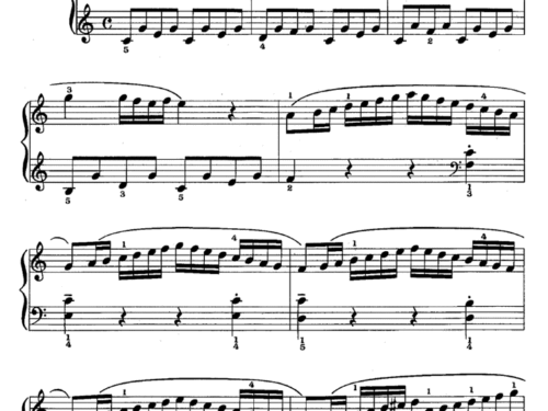 SONATA IN C MAJOR Easy Piano Sheet music
