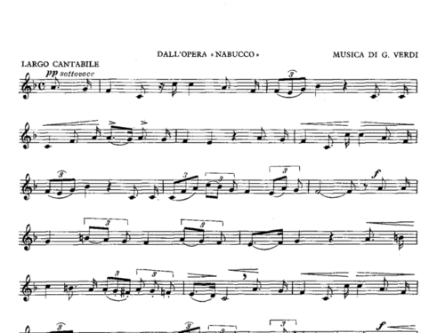 Giuseppe Verdi VA PENSIERO Easy Sheet music